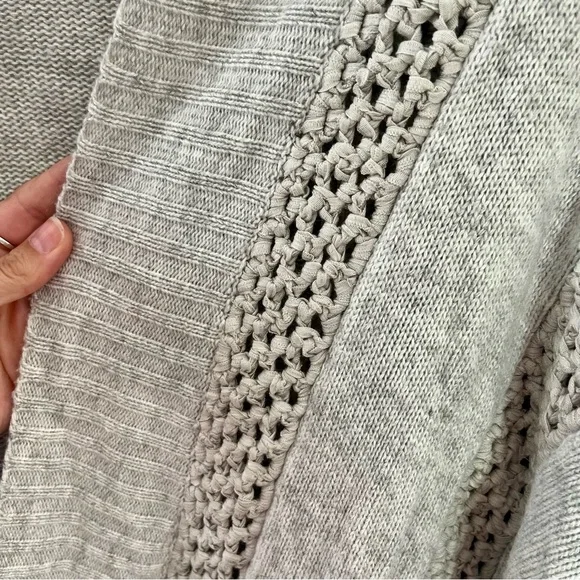 Sundance Light Grey Open Front Knit Cardigan Size XL - Picture 12 of 16